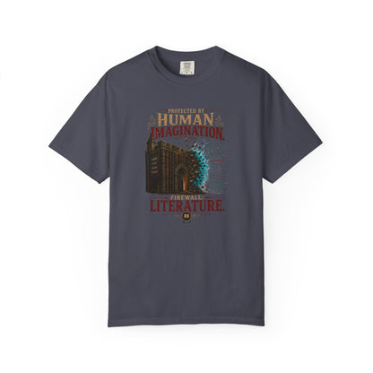 BOOKTee: Protected by Human Imagination, Firewall Literature Graphic Tee