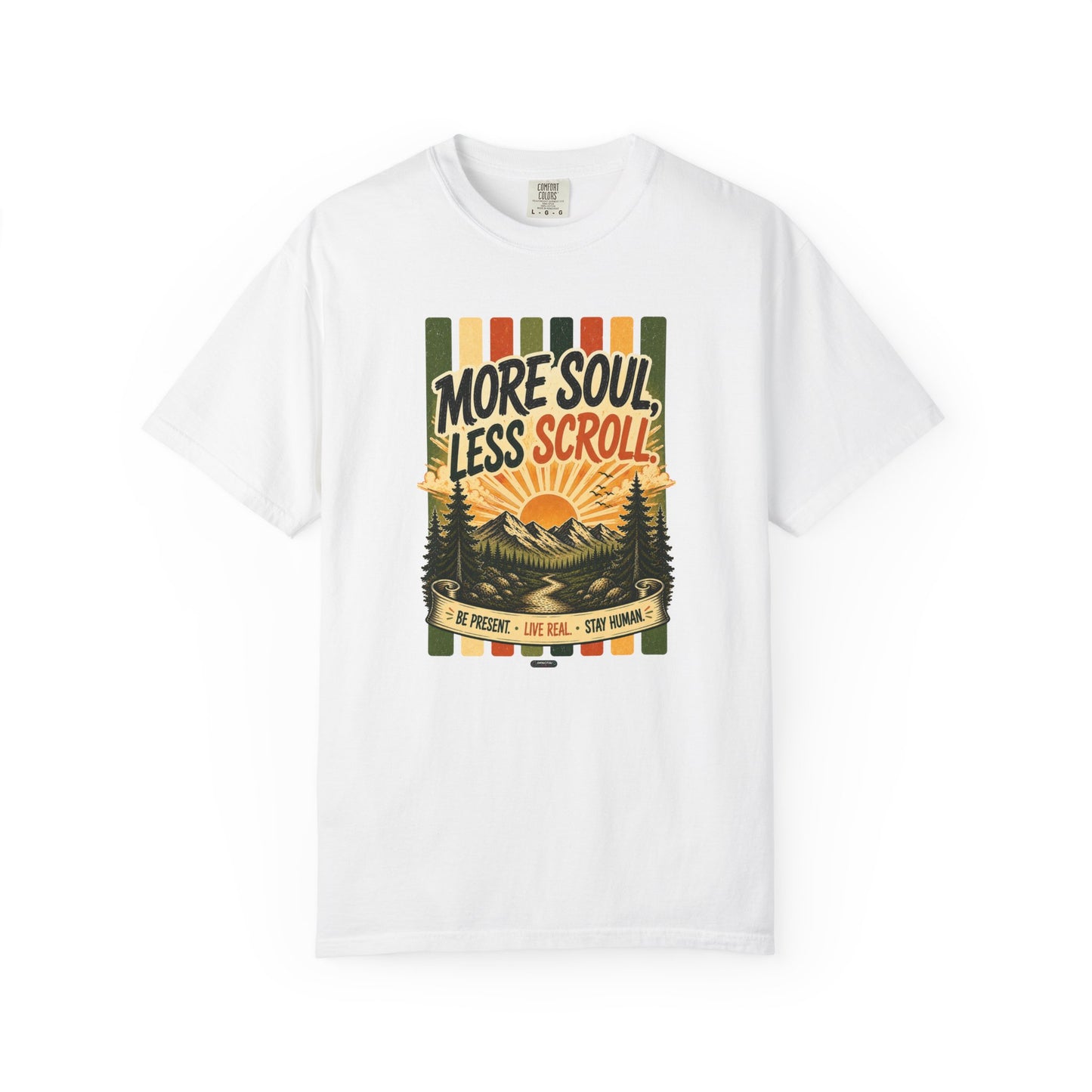 HUMANWARE : More Soul, Less Scroll  Retro Nature T-Shirt