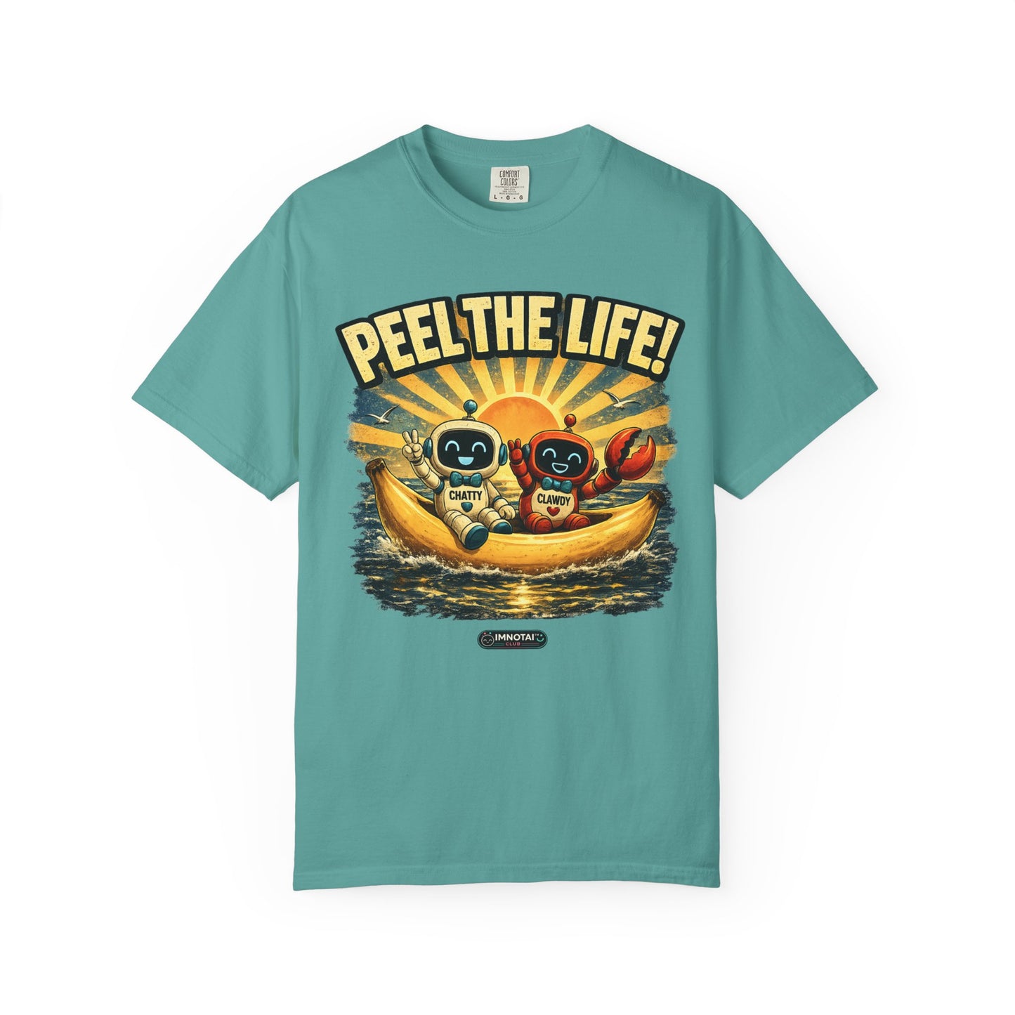 Peel the Life! Retro Banana Crew Graphic T-Shirt