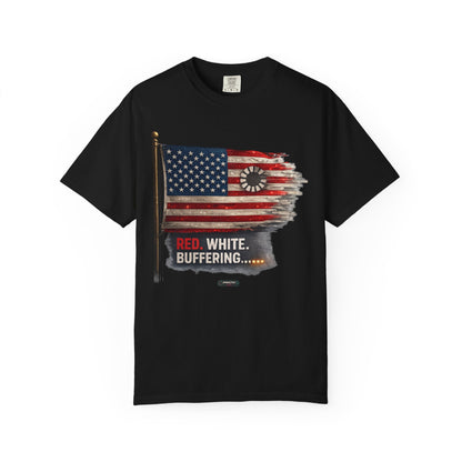 American Flag Red White and Buffering