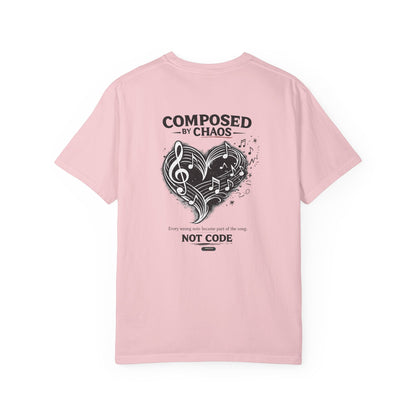 Music "Composed by Chaos, Not Code" Music Heart Graphic Tee