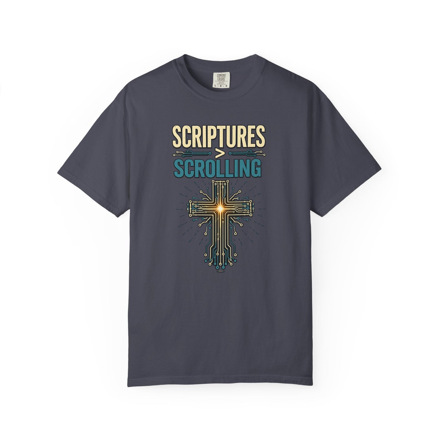 DigitalDivine: Scriptures > Scrolling T-Shirt — Cross Faith Graphic Tee