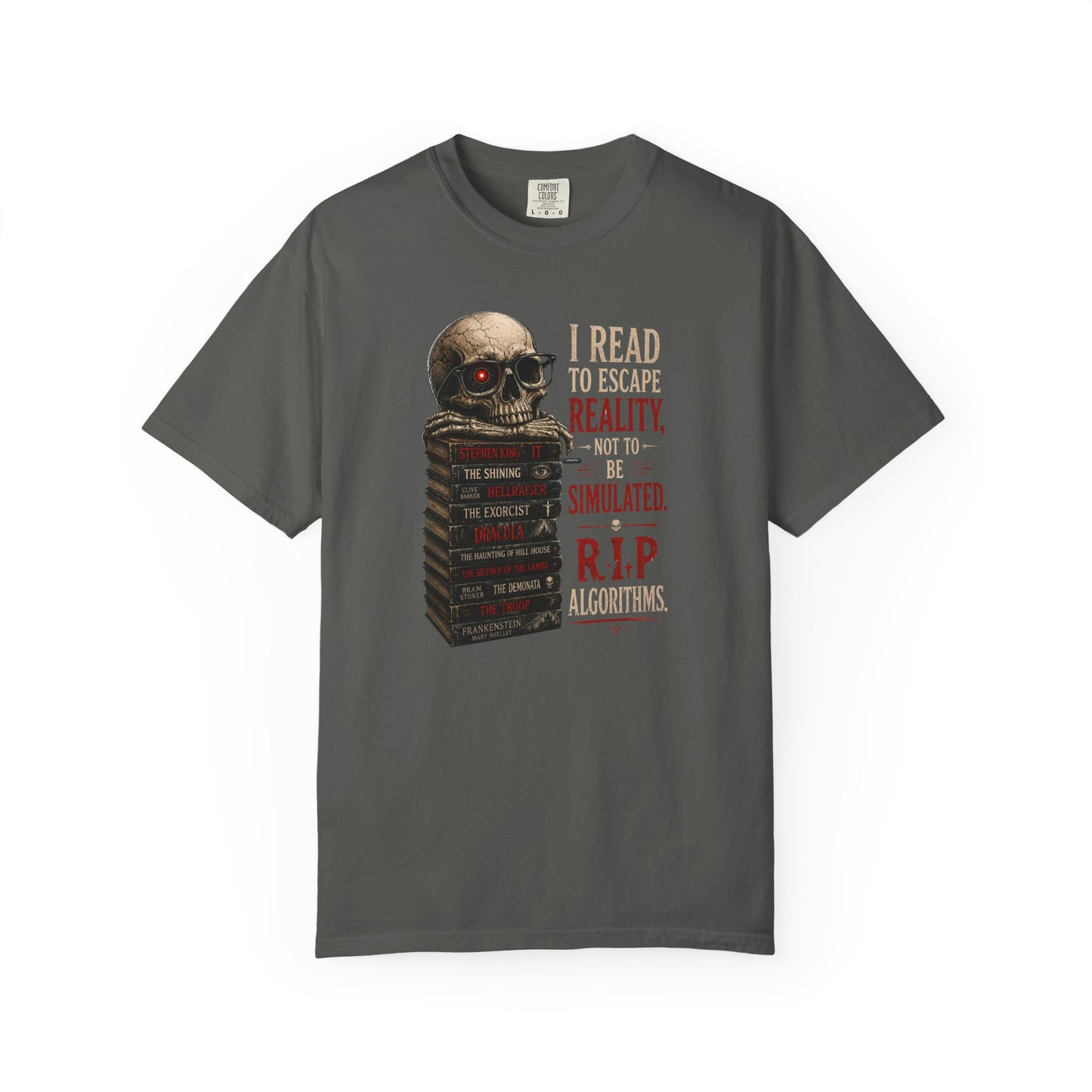BOOKTee: I Read to Escape Reality Gothic Book Lover Tee