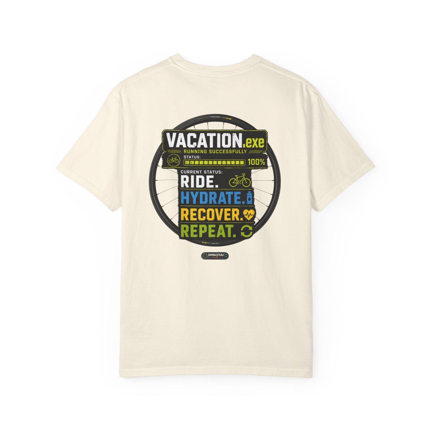 Vacation. Ride. Hydrate. Recover. Repeat. Cycling Graphic Tee