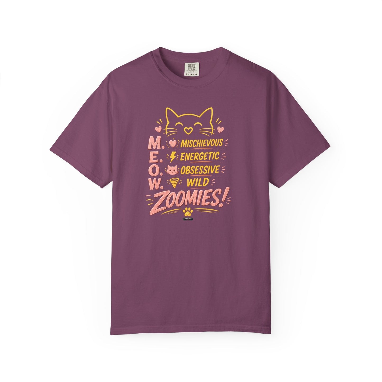 CAT "MEOW" Mischievous Energetic Obsessive Wild Zoomies T-Shirt