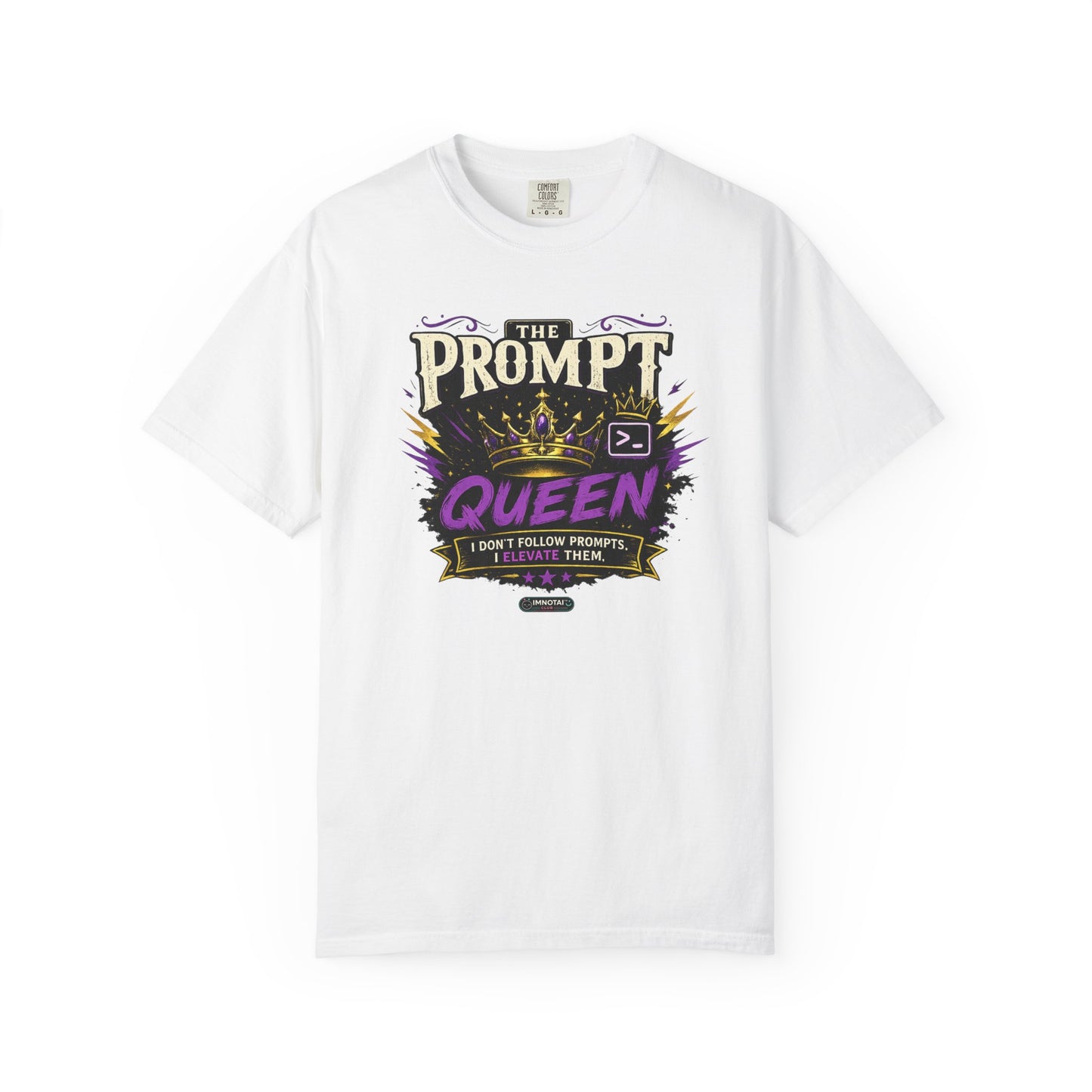 Prompt Queen" Graphic Tee with Crown Design
