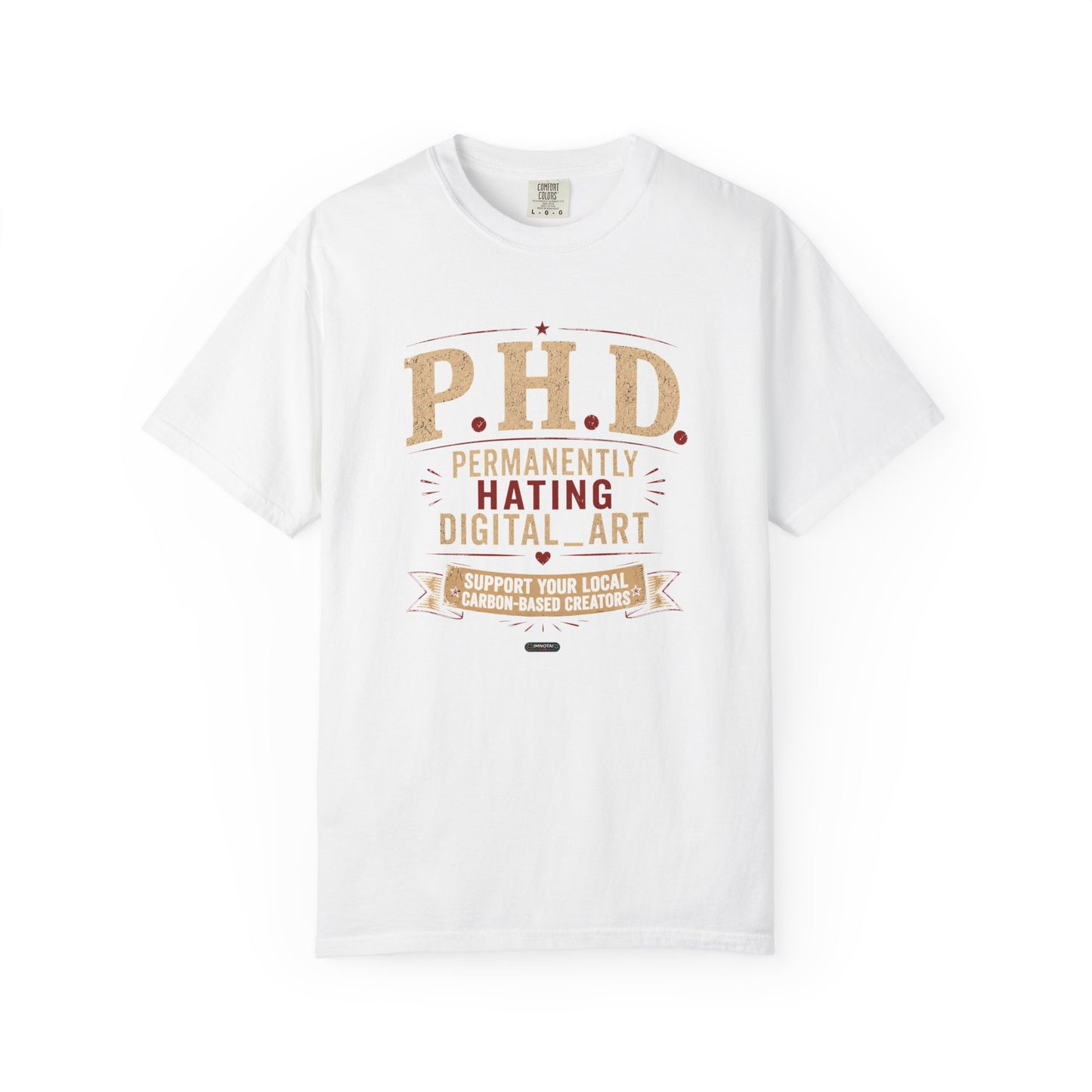 P.H.D. "Permanently Hating Digital Art" Graphic T-Shirt — Funny Artist Tee