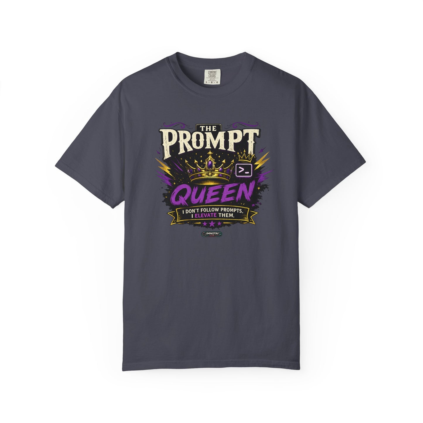 Prompt Queen" Graphic Tee with Crown Design