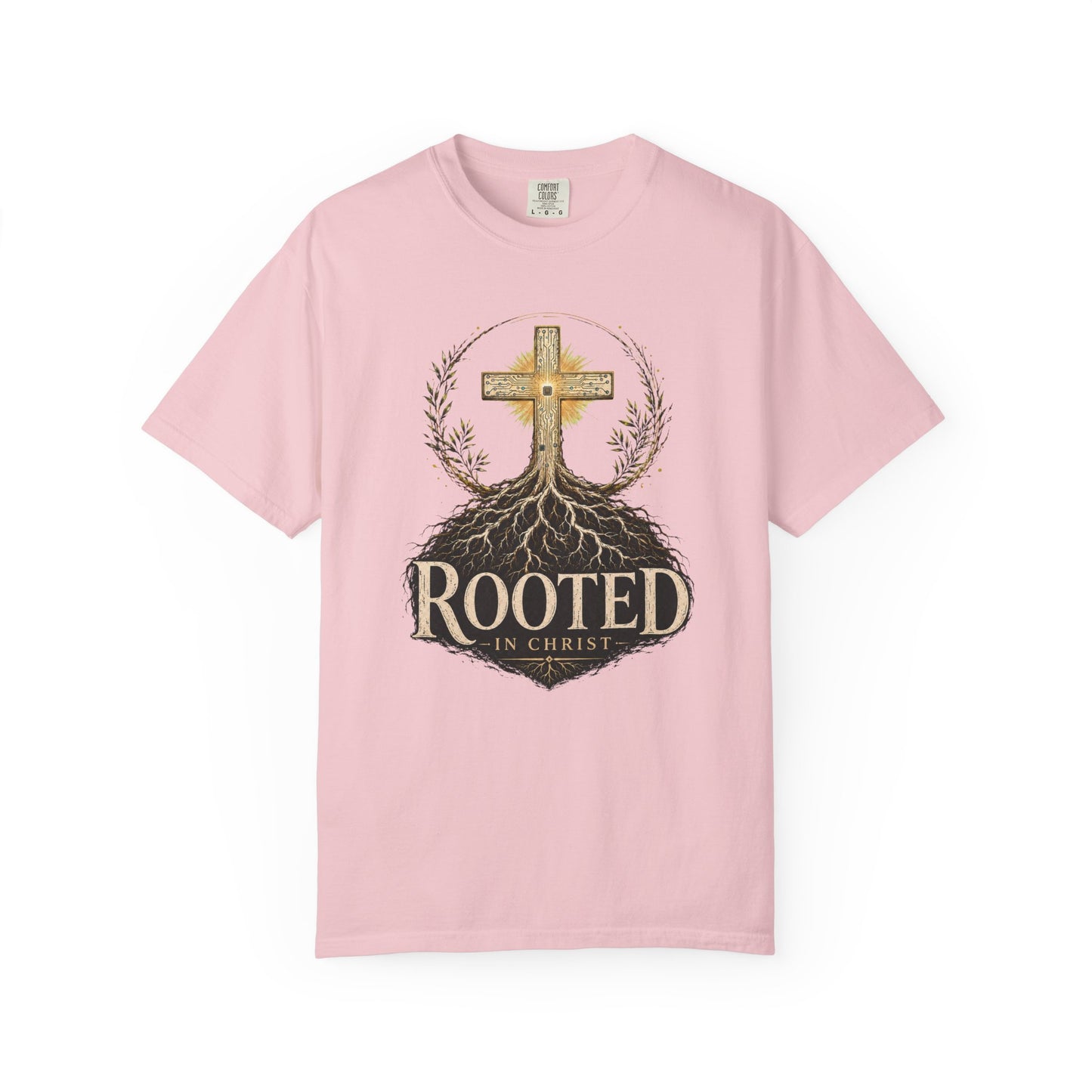 DigitalDivine- Rooted In Chris— Inspirational Religious Graphic Tee