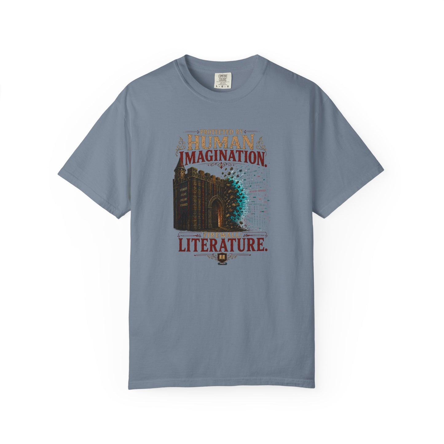 BOOKTee: Protected by Human Imagination, Firewall Literature Graphic Tee