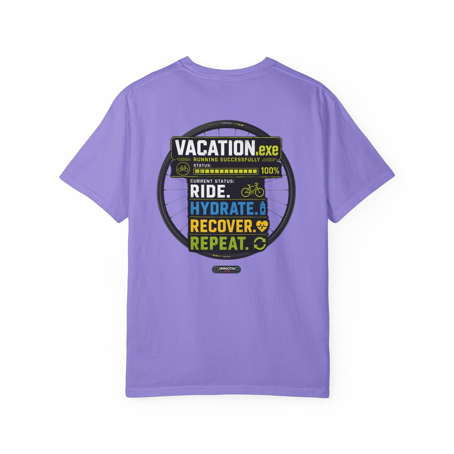 Vacation. Ride. Hydrate. Recover. Repeat. Cycling Graphic Tee