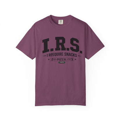 I.R.S. I Require Snacks Pizza T-Shirt
