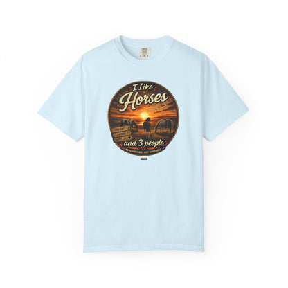 I Like Horses  and 3 People T-shirt