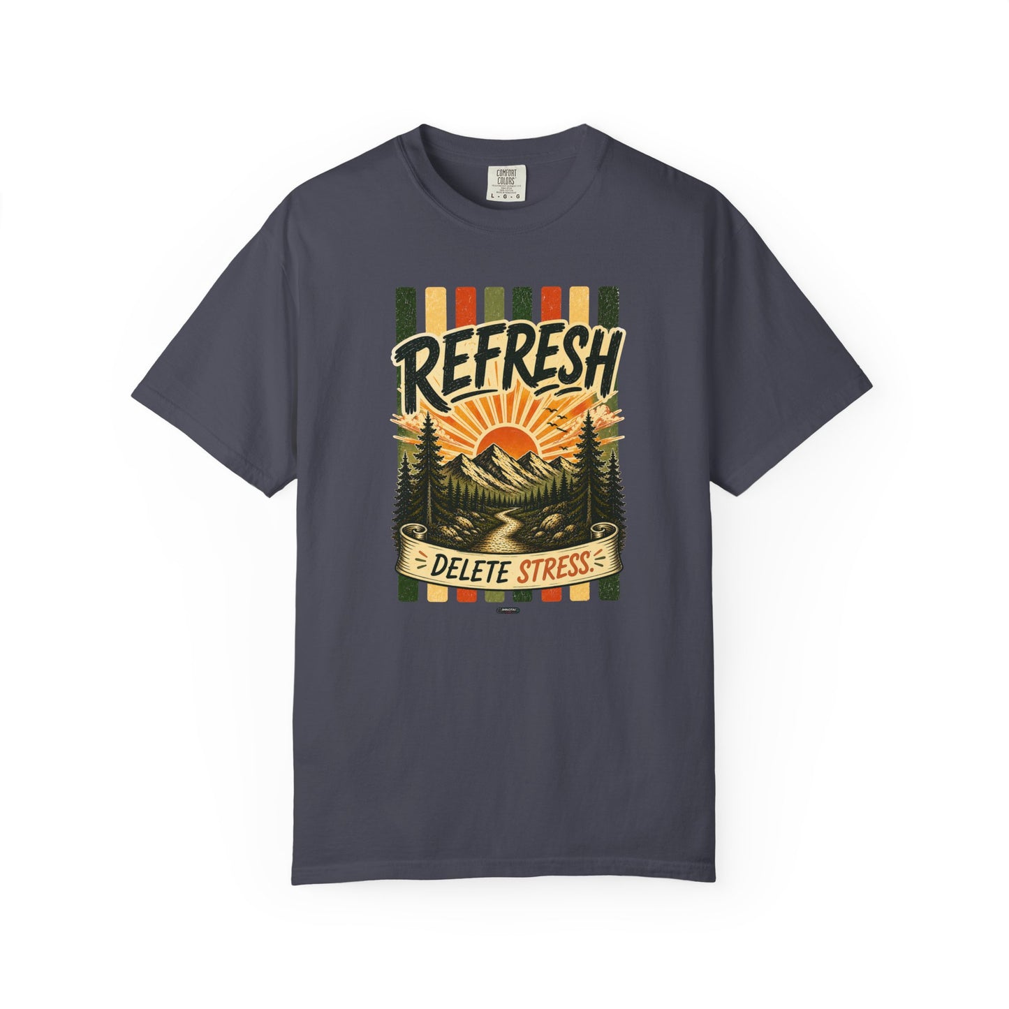 HUMANWARE : REFRESH, Delete Stress Retro Nature T-Shirt