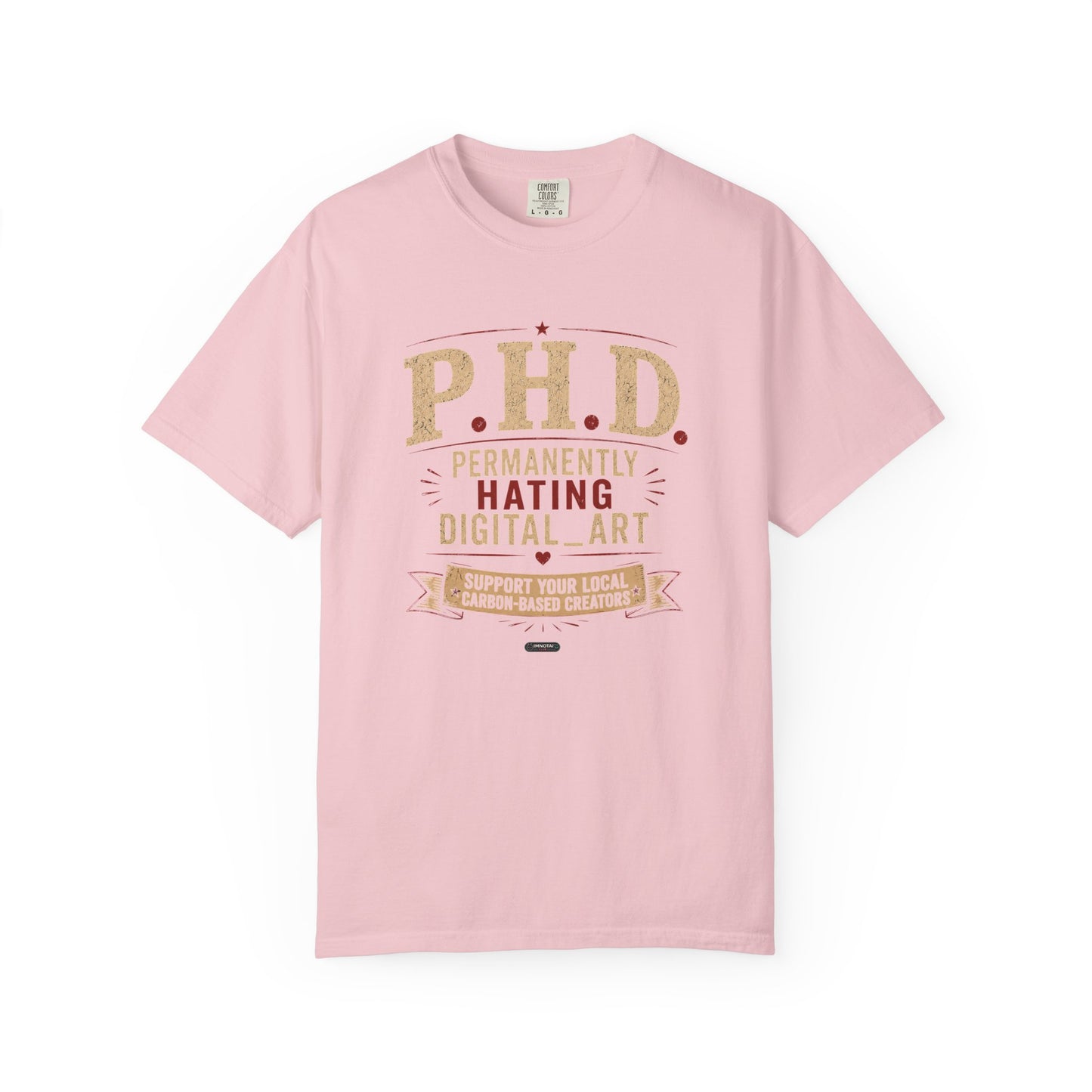 P.H.D. "Permanently Hating Digital Art" Graphic T-Shirt — Funny Artist Tee