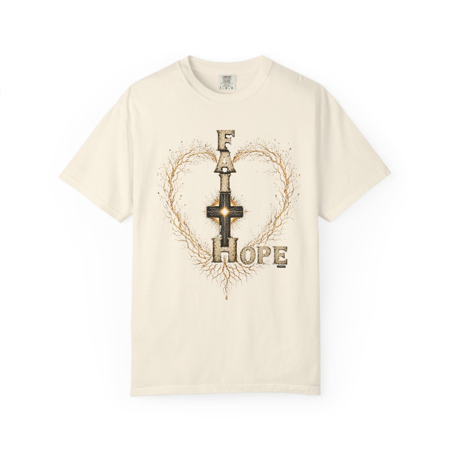 DigitalDivine-Faith & Hope Cross — Inspirational Religious Graphic Tee