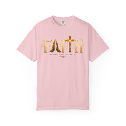 DigitalDivine:  Faith Cross - "Confidence In What We Can’t See" T-SHIRT- (Light Colors Version)