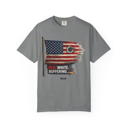 American Flag Red White and Buffering