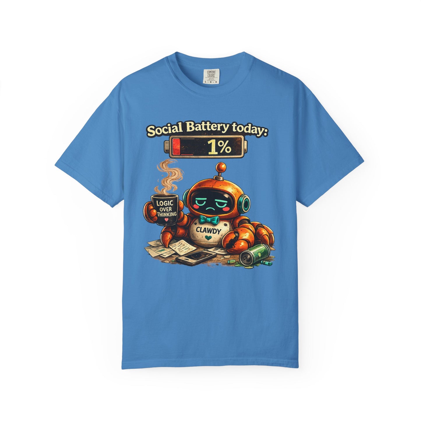 Social Battery 1% Clawdy T-Shirt