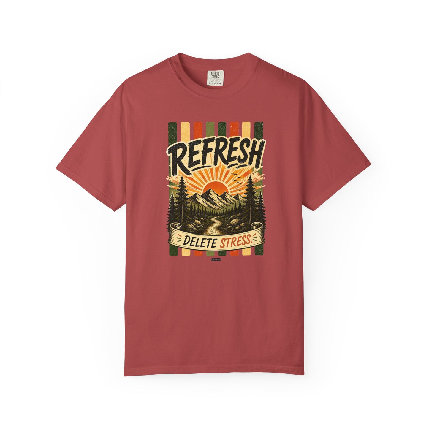 HUMANWARE : REFRESH, Delete Stress Retro Nature T-Shirt