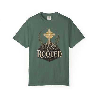 DigitalDivine- Rooted In Chris— Inspirational Religious Graphic Tee