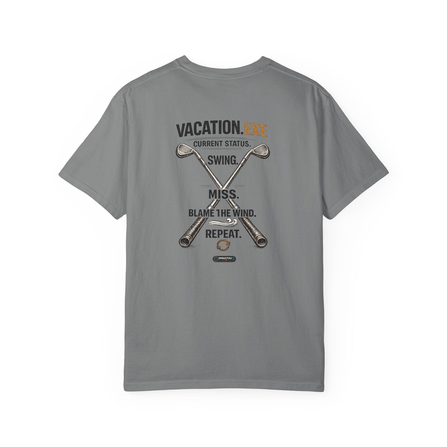 Vacation.exe Golf CLASSIC T-Shirt — Funny Golfing Swing, Miss, Blame the Wind
