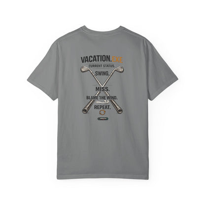 Vacation.exe Golf CLASSIC T-Shirt — Funny Golfing Swing, Miss, Blame the Wind