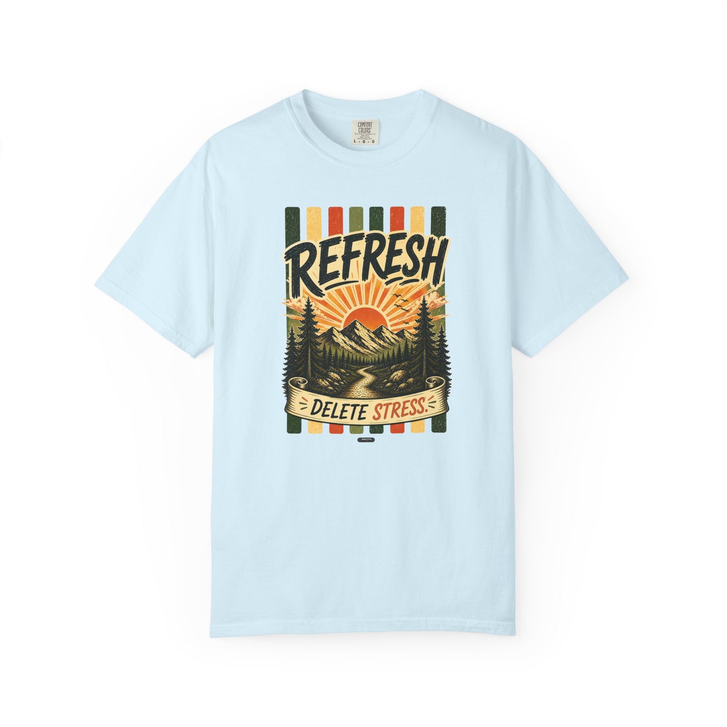 HUMANWARE : REFRESH, Delete Stress Retro Nature T-Shirt