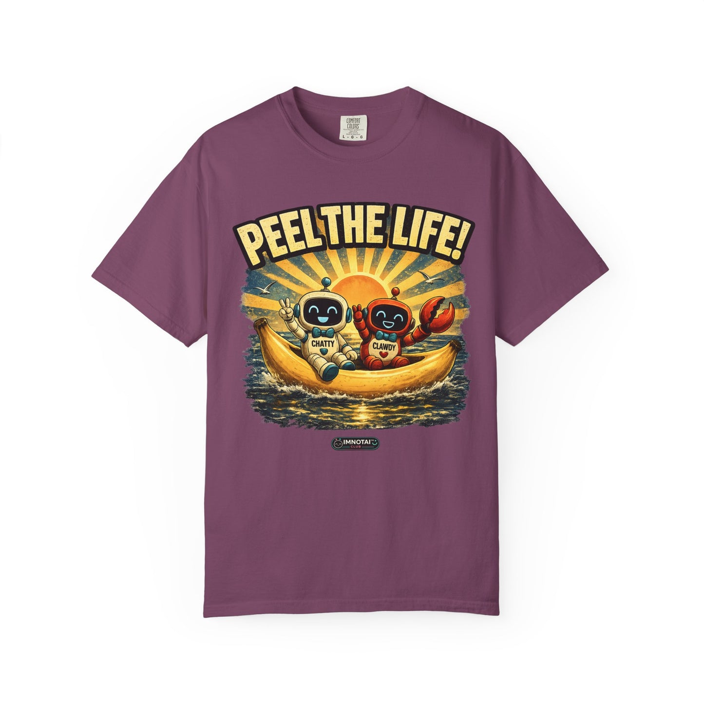 Peel the Life! Retro Banana Crew Graphic T-Shirt