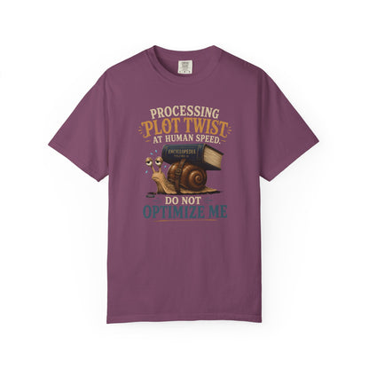 BOOKTee: Processing  Plot Twist At Human Speed. Do not Optimize  Me T-Shirt