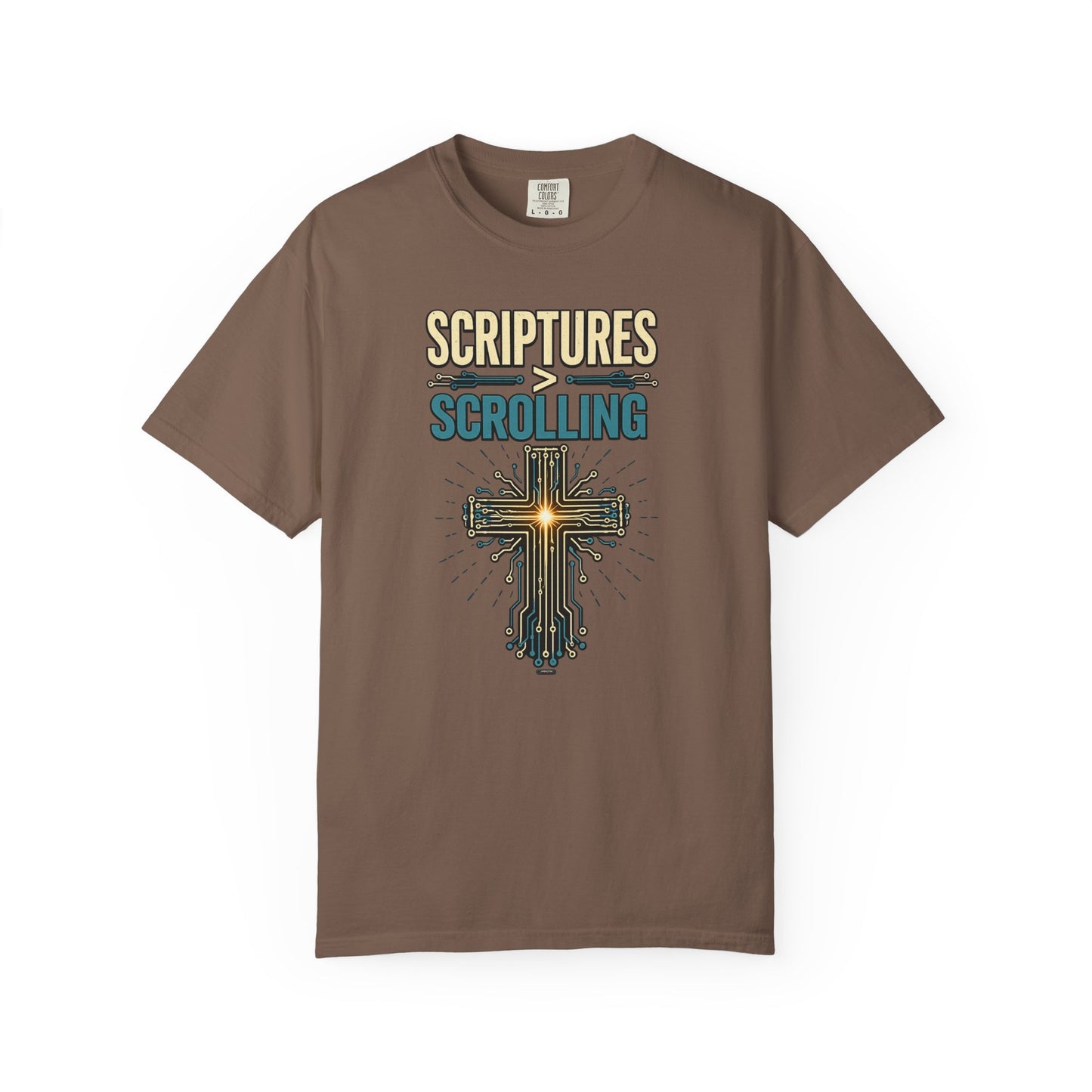 DigitalDivine: Scriptures > Scrolling T-Shirt — Cross Faith Graphic Tee