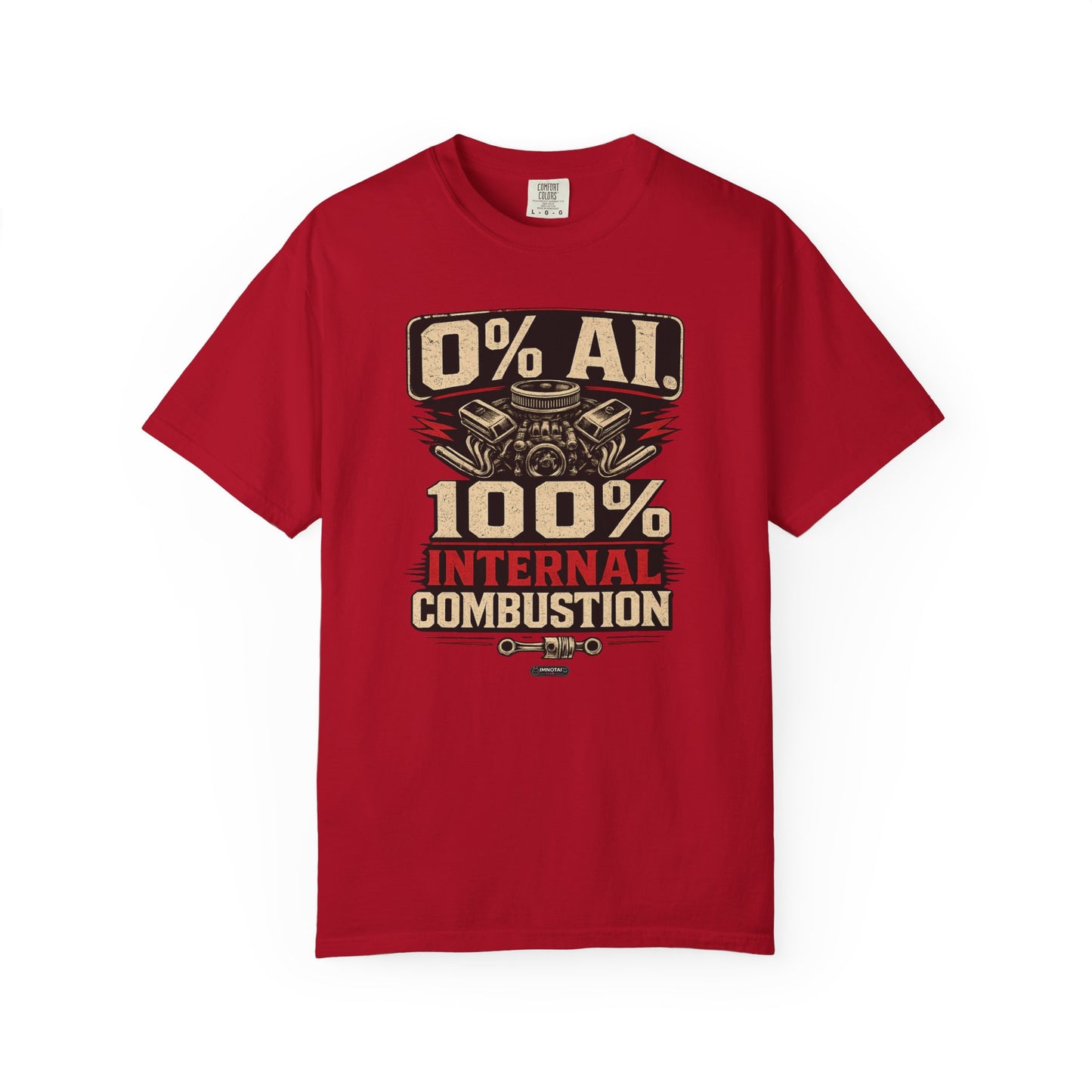 CLASSIC CAR 0% AI. 100% Internal Combustion T-Shirt