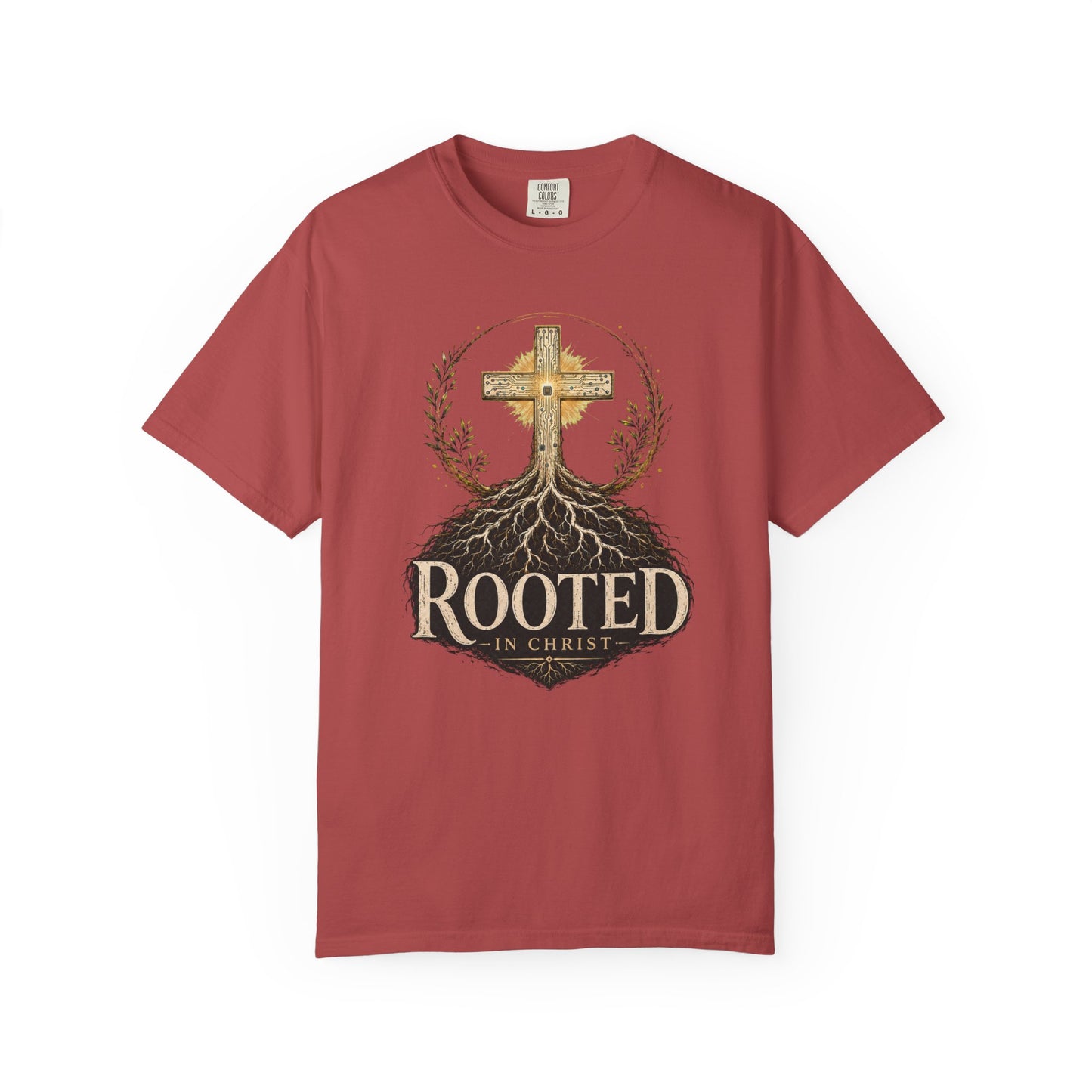 DigitalDivine- Rooted In Chris— Inspirational Religious Graphic Tee