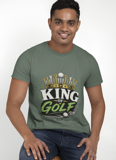 King of Golf T-Shirt — Crowned Golfer Graphic Tee