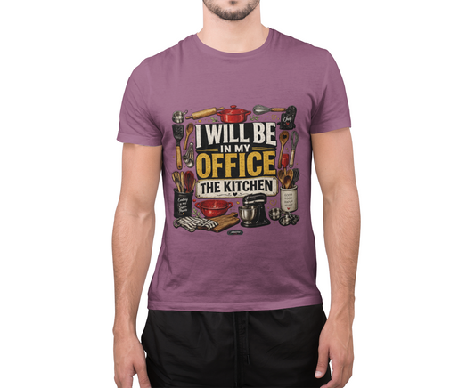 Dad Rule Kitchen Is My Office T-Shirt — Funny Chef/Cook Shirt