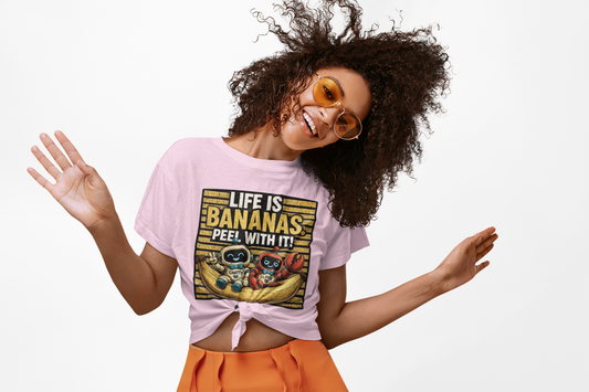 Life Is Bananas. Peel With It!" Retro T-Shirt