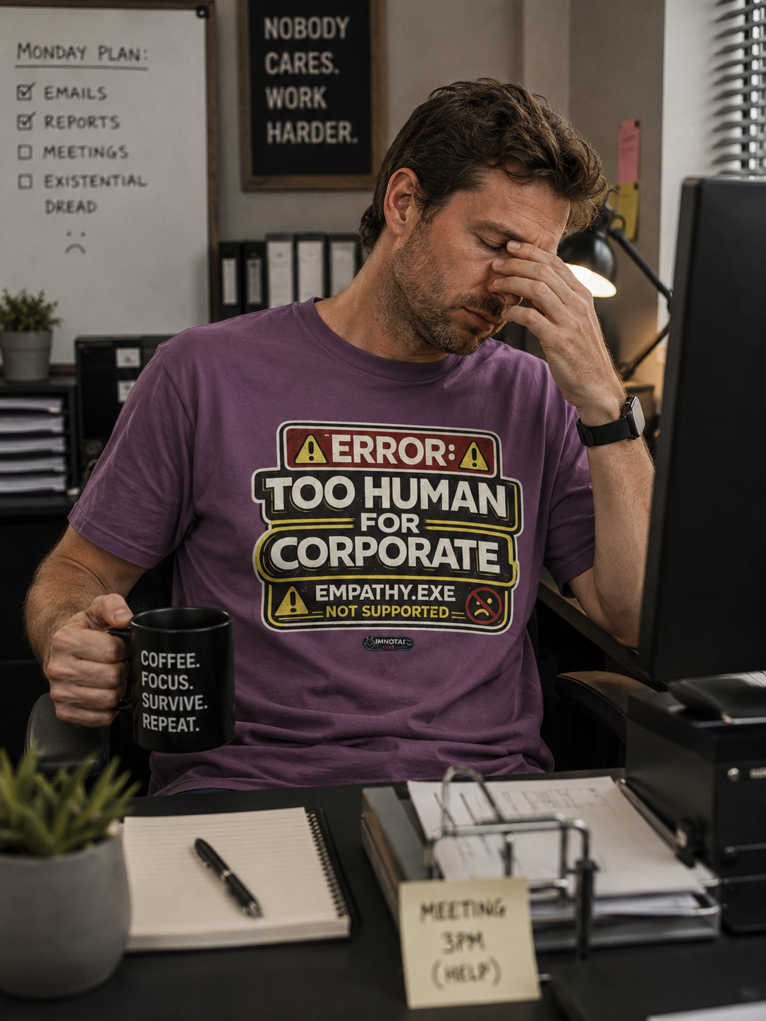 Error: Too Human for Corporate T-Shirt