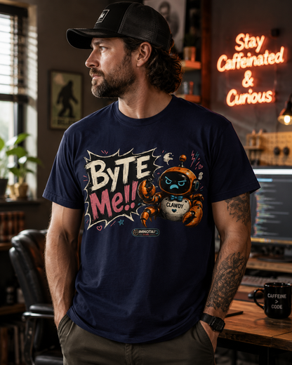 Clawdy "Byte Me" Graphic T-Shirt