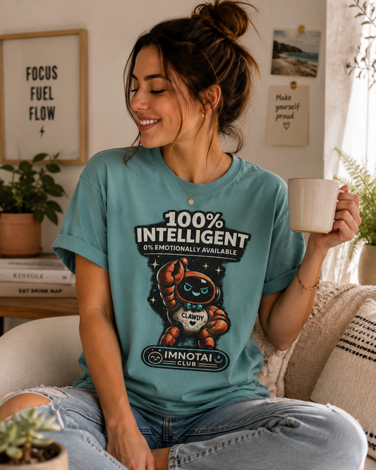 Clawdy is 100% Intelligent & Emotionally Unstable T-Shirt