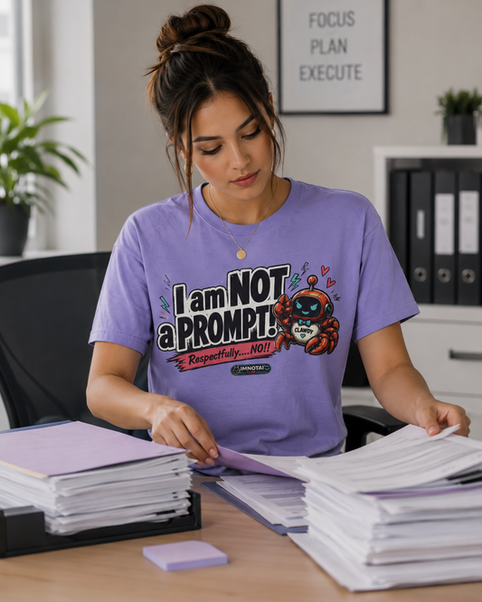 I Am NOT a Prompt — "Respectfully… NO!" T-shirt