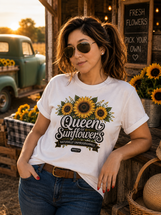 Queen of Sunflowers Naturally Unprogrammed T-Shirt