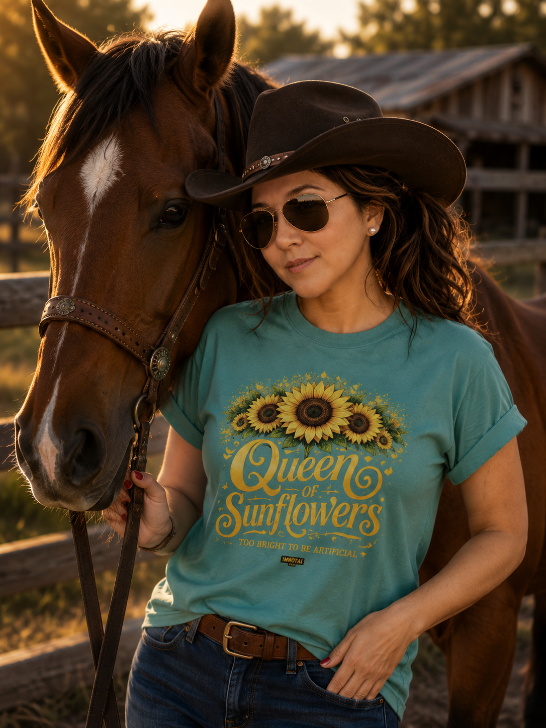 Queen of Sunflowers- Too Bright To Be Artificial  T-Shirt