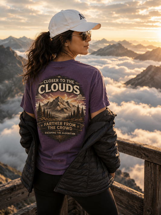 Mountain: Closer to the Clouds, Farther From The Crowd Graphic Tee