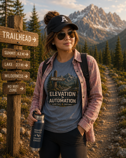 Mountains Elevation is GREATER Than Automation T-Shirt
