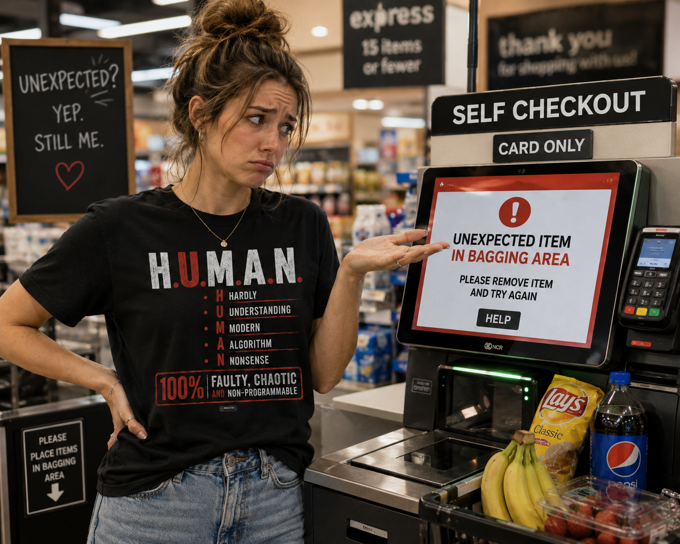 H.U.M.A.N. — Hardly Understanding Modern Algorithm Nonsense T-Shirt