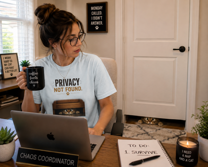 CAT: Privacy Not Found Cat T-Shirt