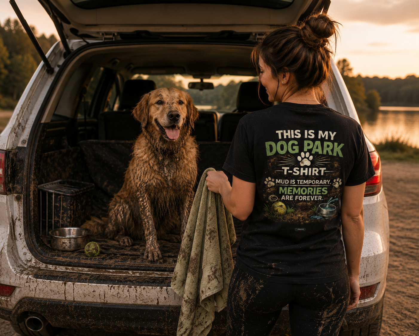 Dog Park T-Shirt: Mud Is Temporary, Memories Are Forever"