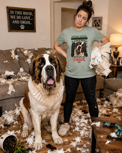 DOG St. Bernard: AI Could Never Recreate This Chaos T-Shirt