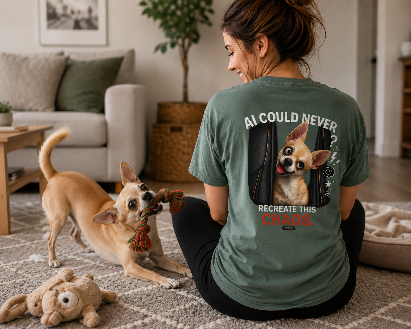 DOG Chihuahua: AI Could Never Replace This Chaos T-Shirt
