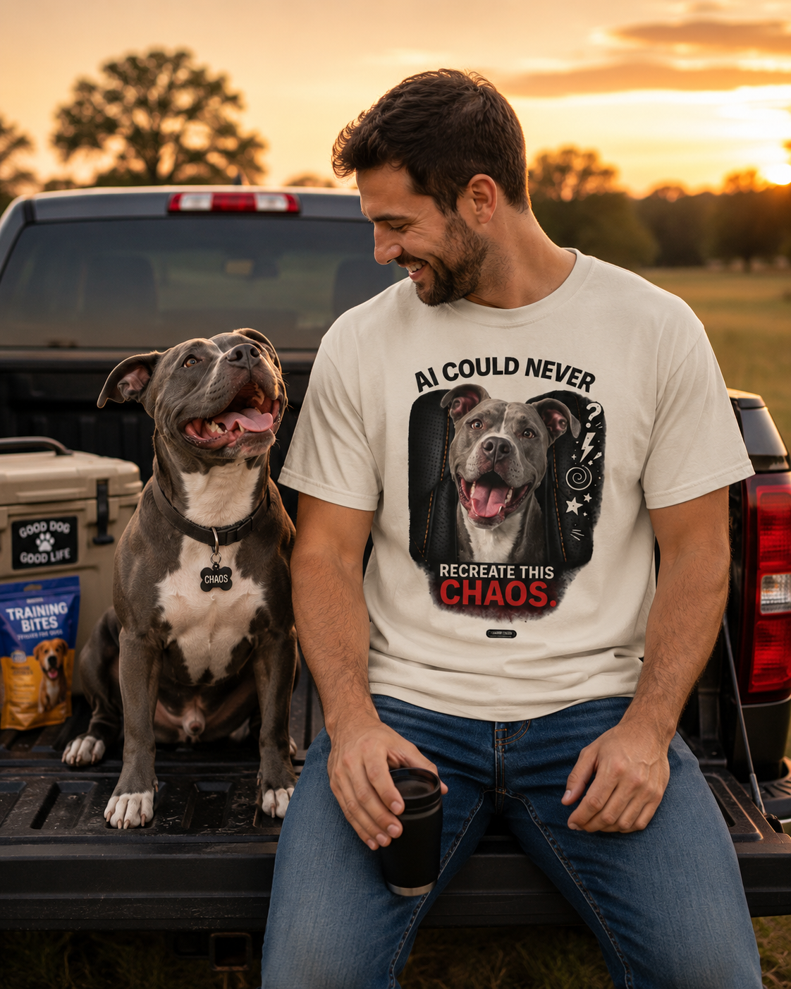 DOG Pitbull: AI Could Never Recreate This Chaos T-Shirt